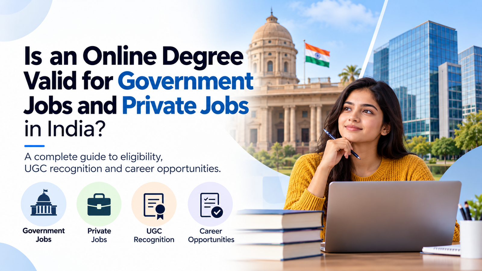 Is an Online Degree Valid for Government Jobs and Private Jobs in India?