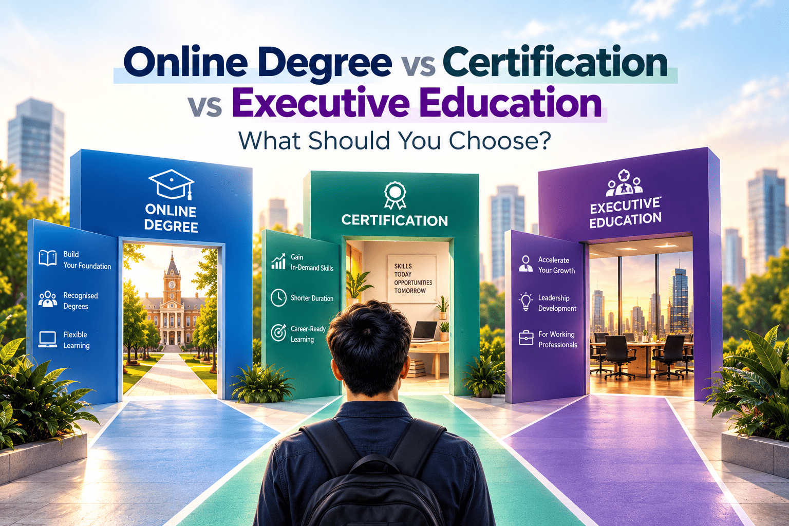 Online Degree vs Certification vs Executive Education: What Should You Choose?